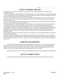 Form CC-CV-065 Writ of Garnishment of Wages - Maryland, Page 2