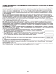 Instructions for Schedule HC Health Care Information - Massachusetts, Page 7