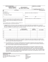 Form MC227 Application to Set Aside Conviction(S) - Michigan