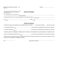Form MC227 Application to Set Aside Conviction(S) - Michigan, Page 3