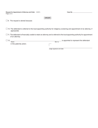Form MC222 Request for Appointment of Attorney and Order - Michigan, Page 2