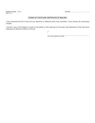 Form MC24 Taxation of Costs - Michigan, Page 3