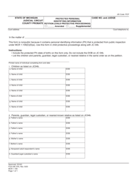 Document preview: Form MC-97B Protected Personal Identifying Information Petition (Child Protective Proceedings) - Michigan