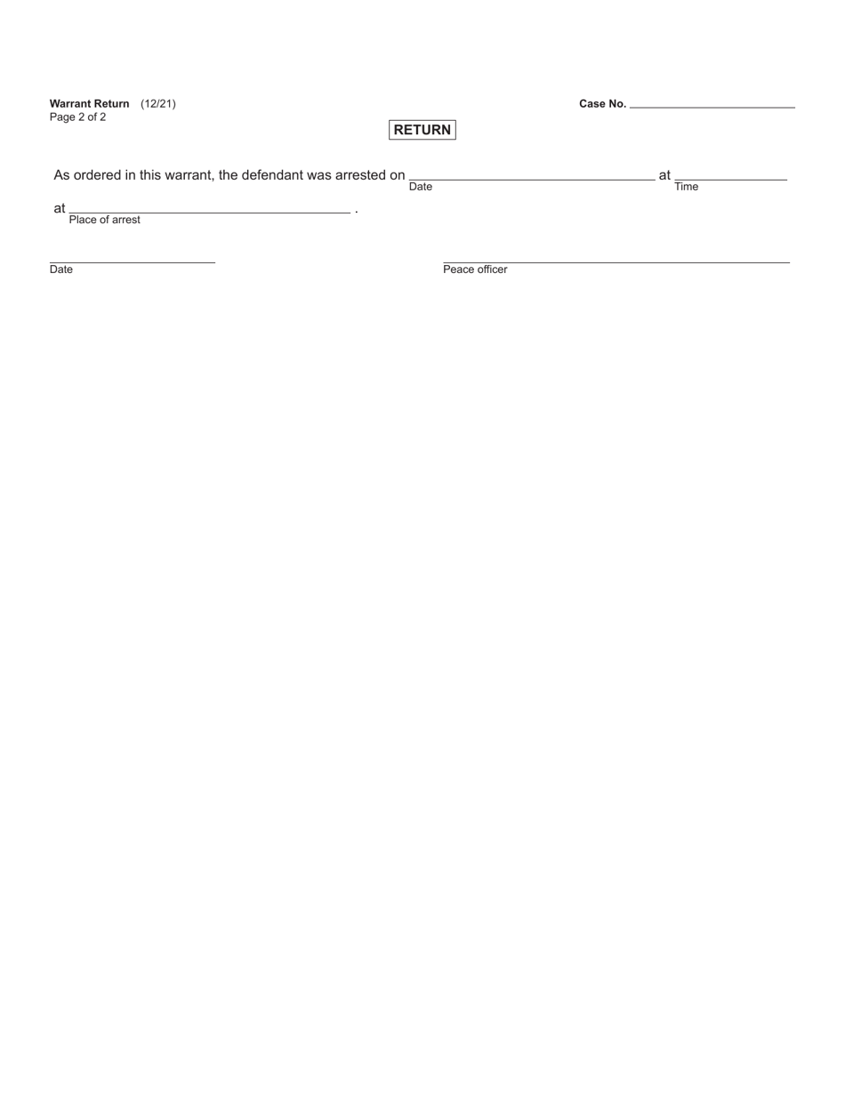 Form MC200W Felony Set, Warrant - Michigan, Page 4
