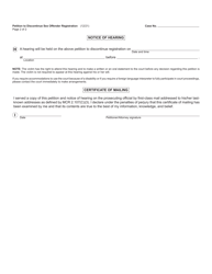 Form MC406A Petition to Discontinue Sex Offender Registration - Michigan, Page 2
