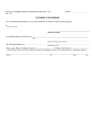 Form PC686 Consent by Parent/Indian Custodian to Guardianship of Indian Child - Michigan, Page 2