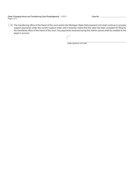 Form FOC25 Order Changing Venue and Transferring Case (Postjudgment) - Michigan, Page 2