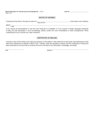 Form FOC24 Motion/Stipulation for Transferring Case (Postjudgment) - Michigan, Page 2
