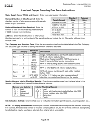 Form EQP5844 Lead and Copper Sampling Plan - Michigan, Page 5