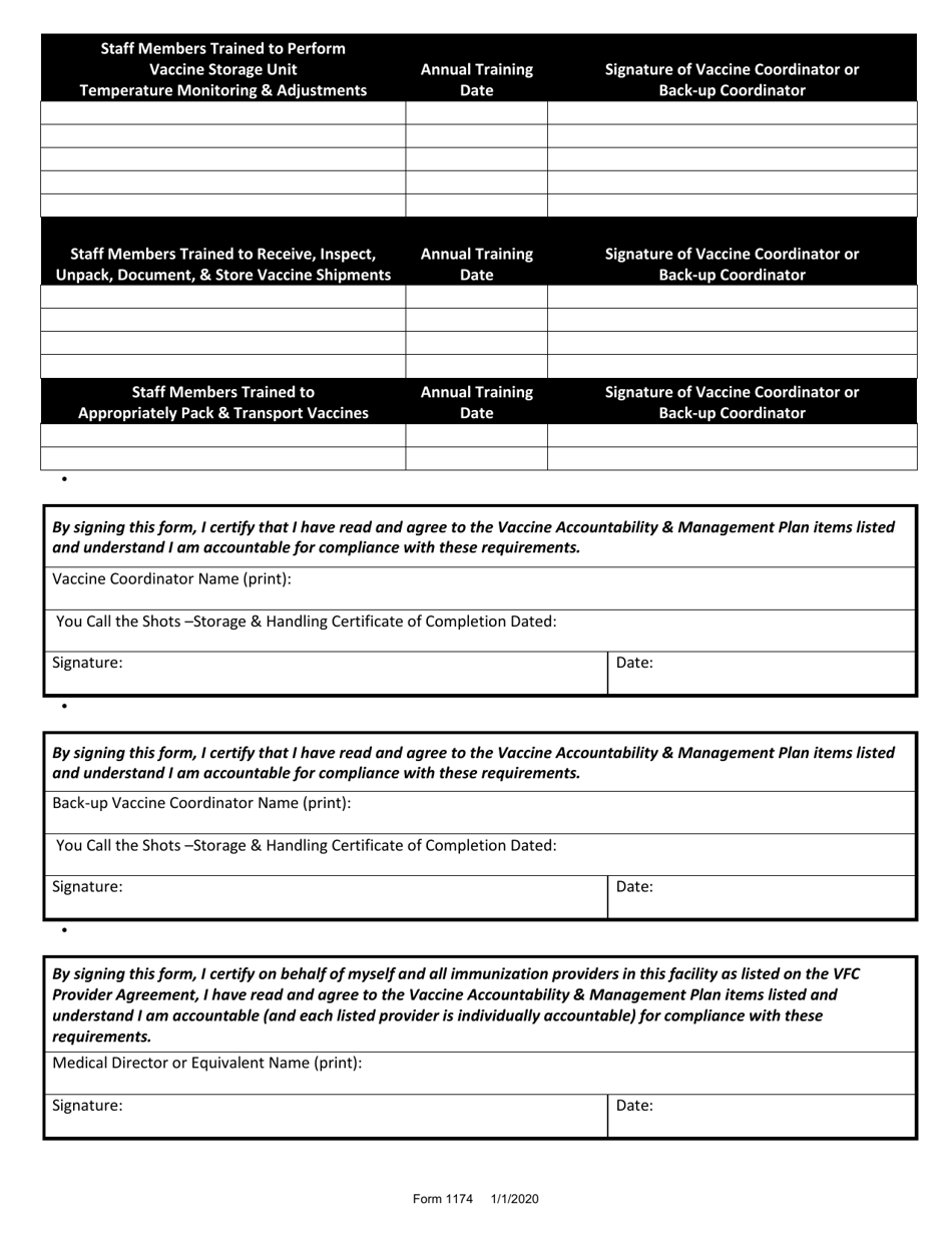 Form 1174 Vaccine Accountability  Management Plan - Mississippi, Page 7