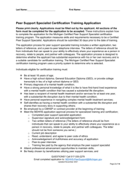 Peer Support Specialist Certification Training Application - Michigan, Page 2