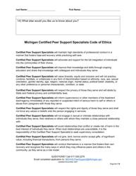 Peer Support Specialist Certification Training Application - Michigan, Page 8