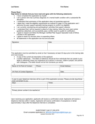 Veterans Peer Support Specialist Certification Training Application - Michigan, Page 9