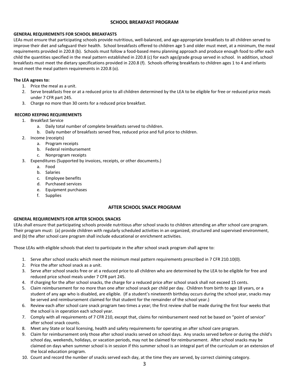 Form MO500-2757 Permanent Application Agreement - National School Lunch / School Breakfast / After School Snack / Special Milk / Donated Food Programs - Missouri, Page 3