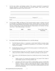 Risk Retention Group - Notice and Registration - Mississippi, Page 4