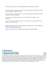 Parent Advisor for Mospin Eligibility Form - Missouri, Page 2