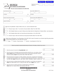 Form MO-PTS Property Tax Credit Schedule - Missouri