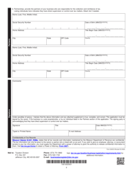 Form 2643S Missouri Special Events Application - Missouri, Page 2