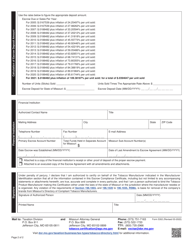 Form 5302 Escrow Compliance Certificate and Affidavit (Non-participating Manufacturers) - Missouri, Page 2