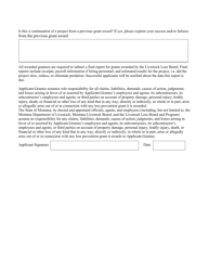 Loss Prevention Grant Application - Montana, Page 4