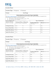 Attachment A Portable Facility Registration Notification - Location Notice &amp; Update Form - Montana, Page 2