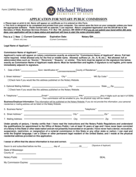 Form 11NP001 &quot;Application for Notary Public Commission&quot; - Mississippi