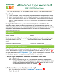 Attendance Type Worksheet - Michigan