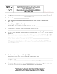 Form 1023 Application for Extension of Time for Filing Proof of Beneficial Use - Stockwatering or Wildlife - Nevada, Page 3