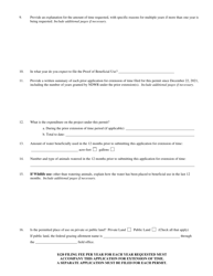 Form 1023 Application for Extension of Time for Filing Proof of Beneficial Use - Stockwatering or Wildlife - Nevada, Page 4