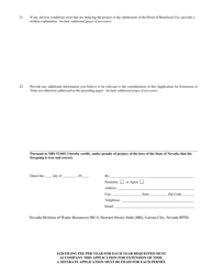 Form 1023 Application for Extension of Time for Filing Proof of Beneficial Use - Stockwatering or Wildlife - Nevada, Page 6