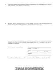Form 1022 Application for Extension of Time for Filing Proof of Beneficial Use and Cultural Map - Irrigation - Nevada, Page 6