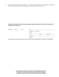 Form 1024 Application for Extension of Time for Filing Proof of Beneficial Use - Mining, Milling, Dewatering or Power - Nevada, Page 6
