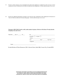 Form 1021 Application for Extension of Time for Filing Proof of Completion of Work - Nevada, Page 7