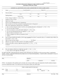 Document preview: Form D-6 Injured Employee's Request for Compensation - Nevada