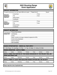 Shooting Range Grant Application - Nevada