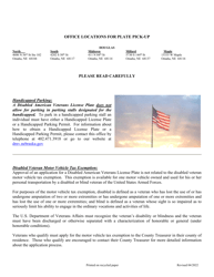Application for Disabled American Veteran License Plate - Nebraska, Page 2
