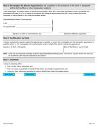 Form 3 (9502P) &quot;Appointment for Voting Proxy&quot; - Ontario, Canada, Page 3