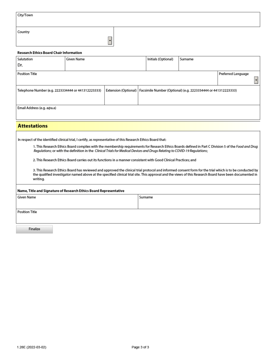 Research Ethics Board Attestation - Canada, Page 3