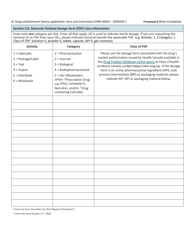 Form FRM-0033 Drug Establishment Licence (Del) Application Form - Canada, Page 6