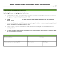 Medical Assistance in Dying (Maid) Patient Request and Consent Form - Prince Edward Island, Canada, Page 2