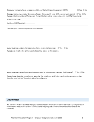 Employer Designation Application Form - Atlantic Immigration Program - Prince Edward Island, Canada, Page 5