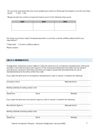 Employer Designation Application Form - Atlantic Immigration Program - Prince Edward Island, Canada, Page 7