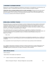 Employer Designation Application Form - Atlantic Immigration Program - Prince Edward Island, Canada, Page 8