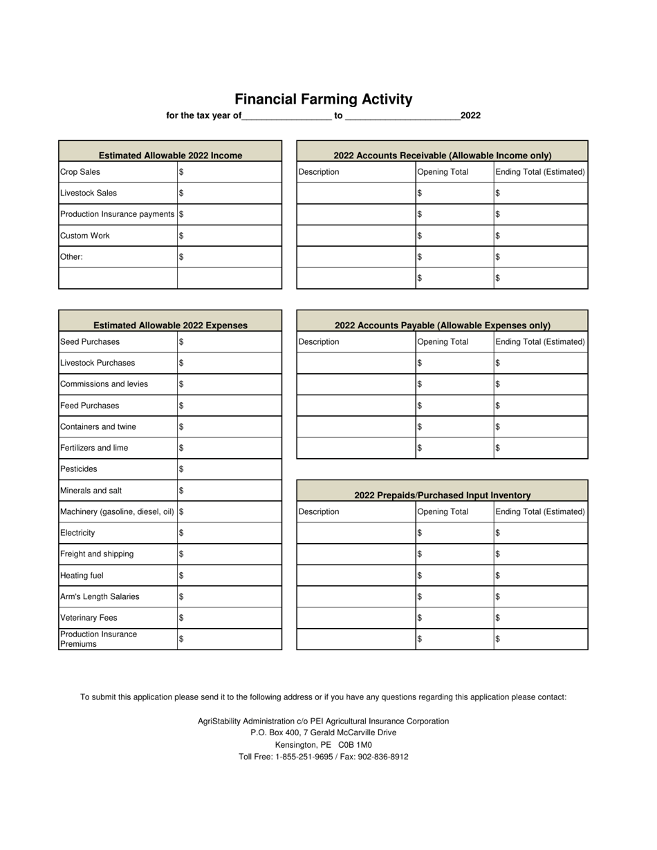 Pei Agristability Program Interim Request - Prince Edward Island, Canada, Page 3