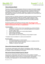 Referral Form: Pulmonary Rehabilitation Program - Prince Edward Island, Canada, Page 2