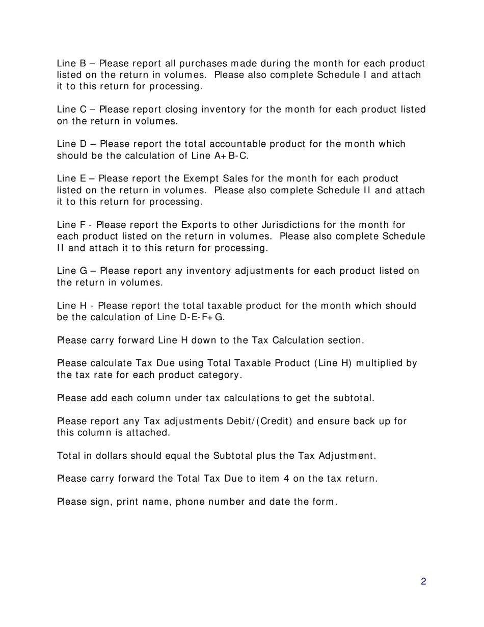 Tobacco Tax Return (Wholesaler Accountable) - Newfoundland and Labrador, Canada, Page 7