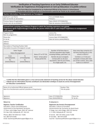 Form NWT9246 Application for an Interim Professional Teaching Certificate and Salary Evaluation - Northwest Territories, Canada (English/French), Page 10