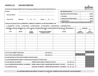 Form GMF_36 Gasoline, Motive Fuel and Carbon Emitting Product Refund Application - Aquaculturist, Fisher, Silviculturist, Wood Producer, Forest Worker, Manufacturer, Mining and Quarrying Operator - New Brunswick, Canada, Page 5
