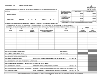 Form GMF_36 Gasoline, Motive Fuel and Carbon Emitting Product Refund Application - Aquaculturist, Fisher, Silviculturist, Wood Producer, Forest Worker, Manufacturer, Mining and Quarrying Operator - New Brunswick, Canada, Page 6