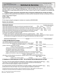 Formulario CSF03 0574 Solicitud De Servicios - Oregon (Spanish)
